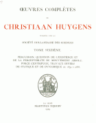 Oeuvres complètes. Tome XVI. Percussion, Christiaan Huygens