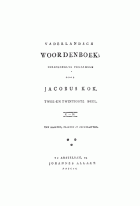 Vaderlandsch woordenboek. Deel 22, Jan Fokke, Jacobus Kok