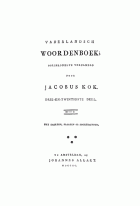 Vaderlandsch woordenboek. Deel 23, Jan Fokke, Jacobus Kok
