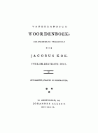 Vaderlandsch woordenboek. Deel 32, Jan Fokke, Jacobus Kok