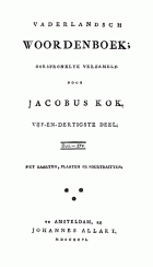 Vaderlandsch woordenboek. Deel 35, Jan Fokke, Jacobus Kok