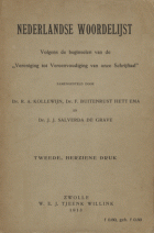 Nederlandse woordelijst, R.A. Kollewijn