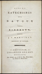 Kleine katechismus der natuur voor kinderen, J.F. Martinet