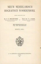 Nieuw Nederlandsch biografisch woordenboek. Deel 1, P.J. Blok, P.C. Molhuysen