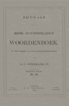 Bijdrage tot een Middel- en Oudnederlandsch woordenboek. Deel 3: H-K, A.C. Oudemans