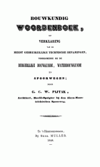 Bouwkundig woordenboek, Gualterus Wilhelmus Cornelis Pijtak