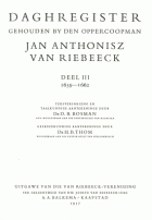 Daghregister. Deel 3. 1659-1662, Jan van Riebeeck