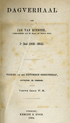 Dagverhaal (ed. Historisch Genootschap, Utrecht), Jan van Riebeeck