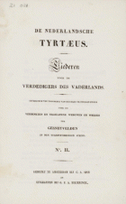 De Nederlandsche Tyrtaeus. Liederen voor de verdedigers des vaderlands. Deel 2, C.P.E. Robidé van der Aa