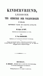 De kindervriend. Leesboek ten gebruike der volksscholen in België, M. Alph. le Roy
