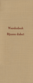Woordenboek van het Rijssens dialect, K. D. Schönfeld Wichers