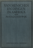 Van menschen en dingen in Amerika, J.G. Sleeswijk