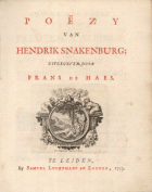 Poëzy, Hendrik Snakenburg