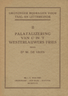 Palatizering van û in 't Westlauwers Fries, Wobbe de Vries