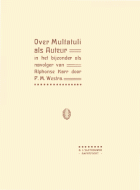 Over Multatuli als auteur, in het bijzonder als navolger van Alphonse Karr, P.M. Westra