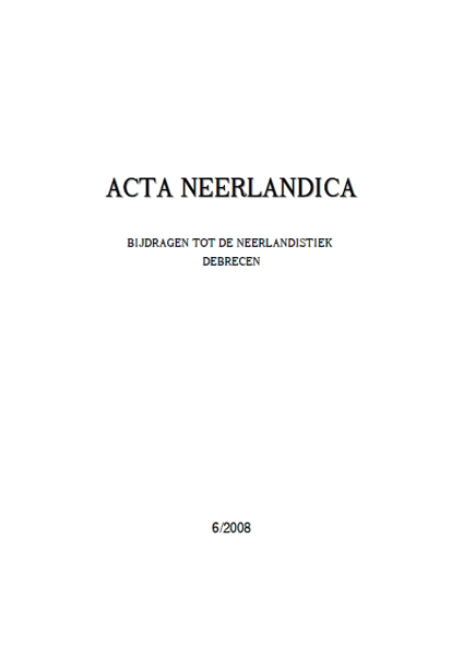 Acta Neerlandica 6