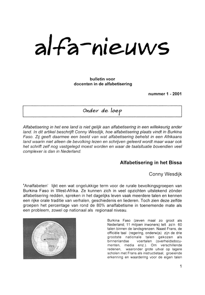 Titelpagina van Alfa-Nieuws. Jaargang 4