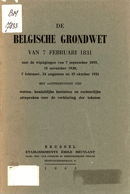 De Belgische grondwet van 7 februari 1831