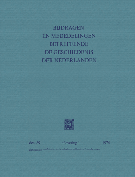 Bijdragen en Mededelingen betreffende de Geschiedenis der Nederlanden. Deel 89