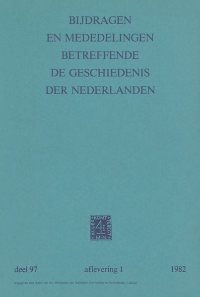 Titelpagina van Bijdragen en Mededelingen betreffende de Geschiedenis der Nederlanden. Deel 97