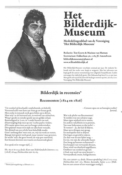 Titelpagina van Het Bilderdijk-Museum. Jaargang 28