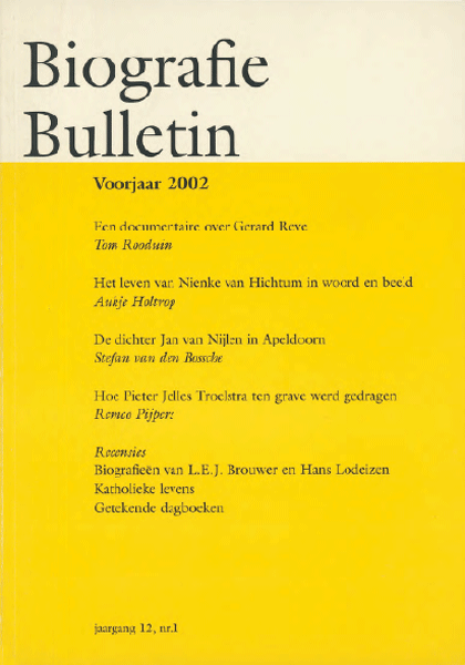 Titelpagina van Biografie Bulletin. Jaargang 12