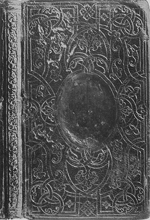 I. Bandje van La Institutione di una fanciulla nata nobilmente (Plantin 1555). (Voorvlak).