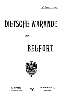 Titelpagina van Dietsche Warande en Belfort. Jaargang 1901