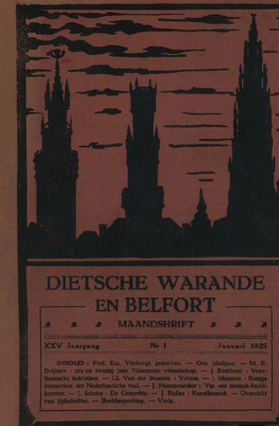 Titelpagina van Dietsche Warande en Belfort. Jaargang 1925