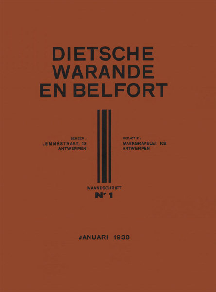 Titelpagina van Dietsche Warande en Belfort. Jaargang 1938