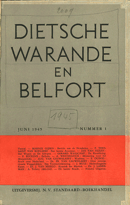 Titelpagina van Dietsche Warande en Belfort. Jaargang 1945
