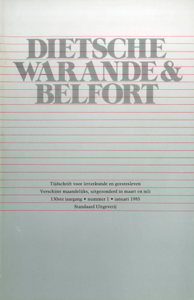 Titelpagina van Dietsche Warande en Belfort. Jaargang 130
