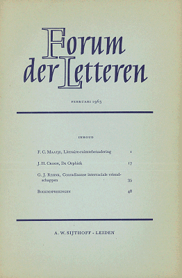 Titelpagina van Forum der Letteren. Jaargang 1965