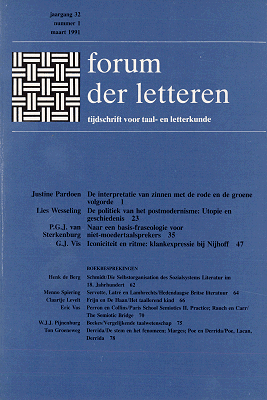 Titelpagina van Forum der Letteren. Jaargang 1991