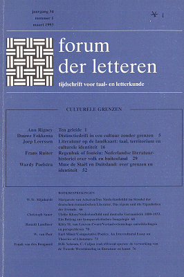 Titelpagina van Forum der Letteren. Jaargang 1993