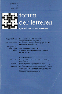 Forum der Letteren. Jaargang 1995