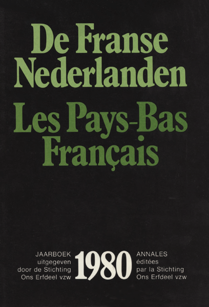 De Franse Nederlanden / Les Pays-Bas Français. Jaargang 1980