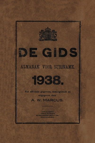 De Gids. Almanak voor Suriname 1938