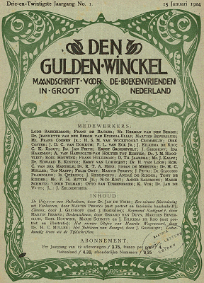 Titelpagina van Den Gulden Winckel. Jaargang 23