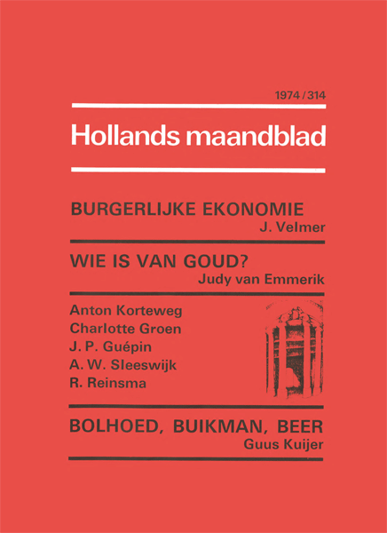 Titelpagina van Hollands Maandblad. Jaargang 1974 (314-325)