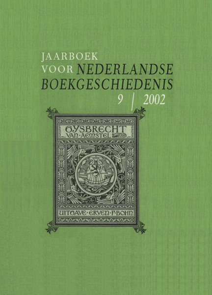 Titelpagina van Jaarboek voor Nederlandse Boekgeschiedenis. Jaargang 9