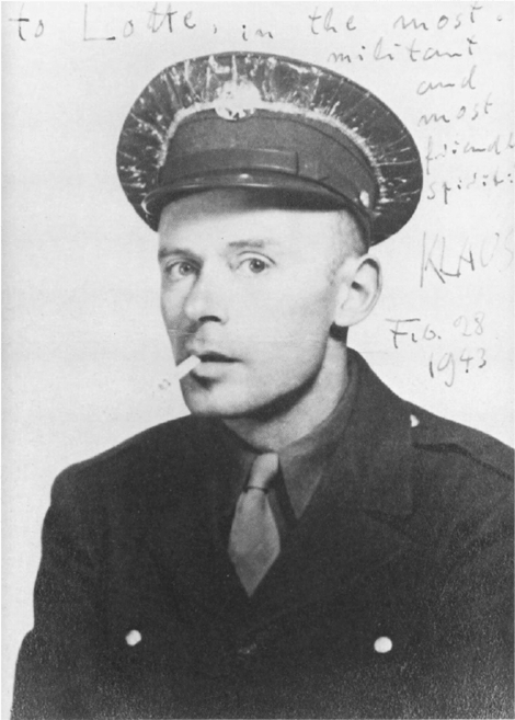 Klaus Mann als Amerikaans officier in 1943