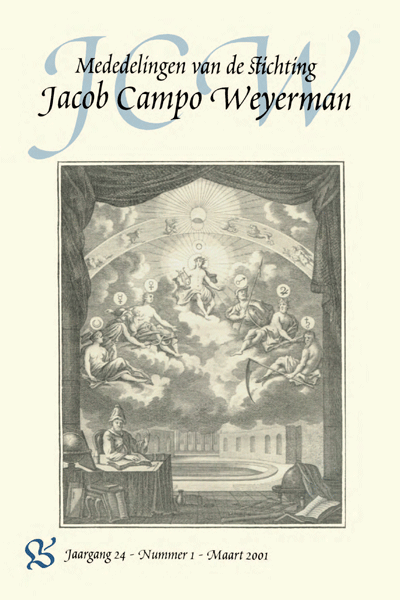 Titelpagina van Mededelingen van de Stichting Jacob Campo Weyerman. Jaargang 24