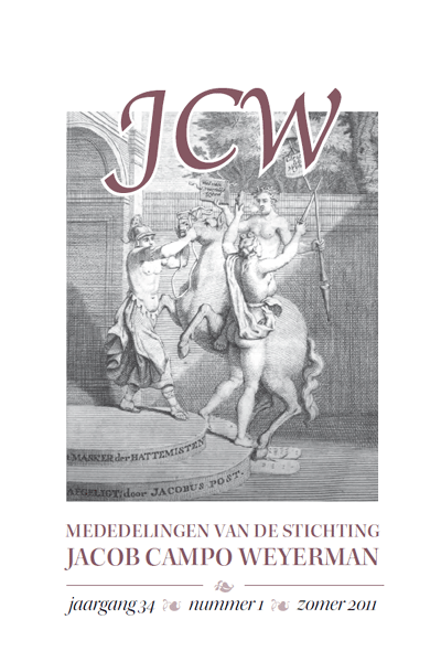 Titelpagina van Mededelingen van de Stichting Jacob Campo Weyerman. Jaargang 34