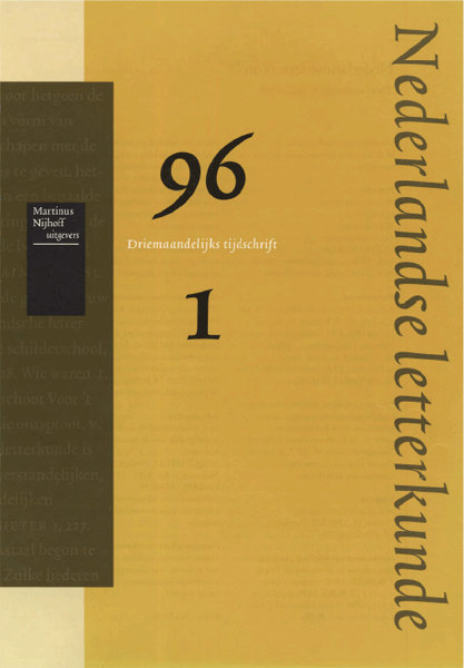 Titelpagina van Nederlandse Letterkunde. Jaargang 1