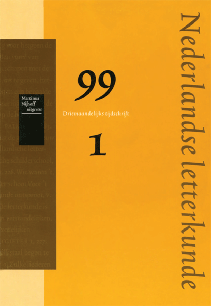 Titelpagina van Nederlandse Letterkunde. Jaargang 4