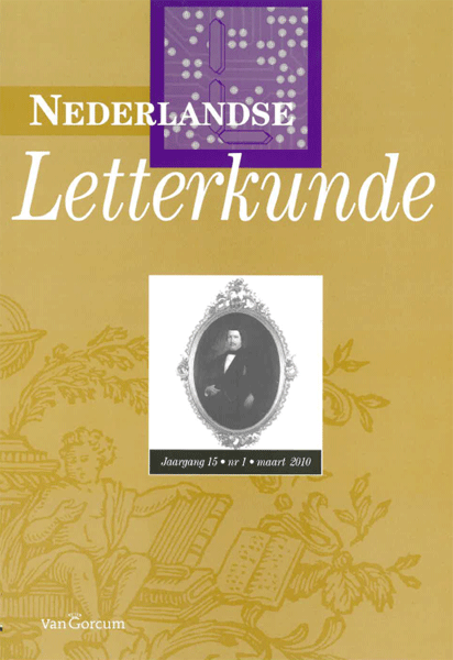 Titelpagina van Nederlandse Letterkunde. Jaargang 15