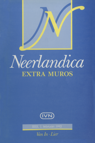 Titelpagina van Neerlandica extra Muros. Jaargang 1992