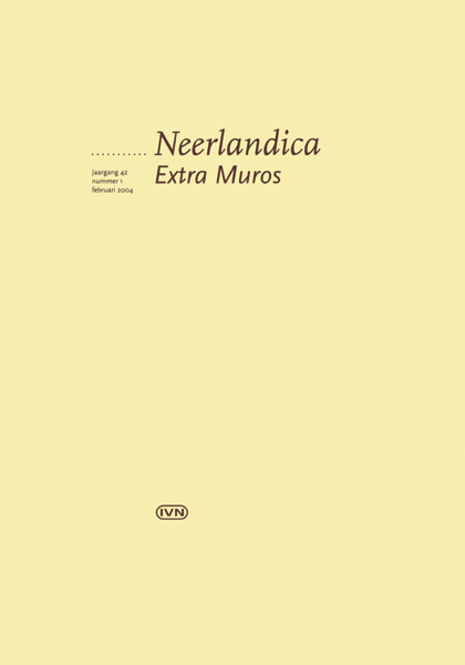 Titelpagina van Neerlandica extra Muros. Jaargang 2004