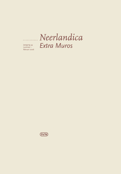 Titelpagina van Neerlandica extra Muros. Jaargang 2006